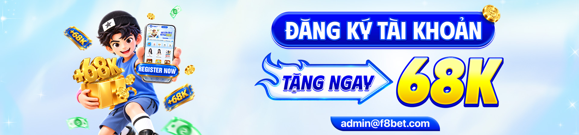 f8bet banner tặng 68k cho đăng ký mới